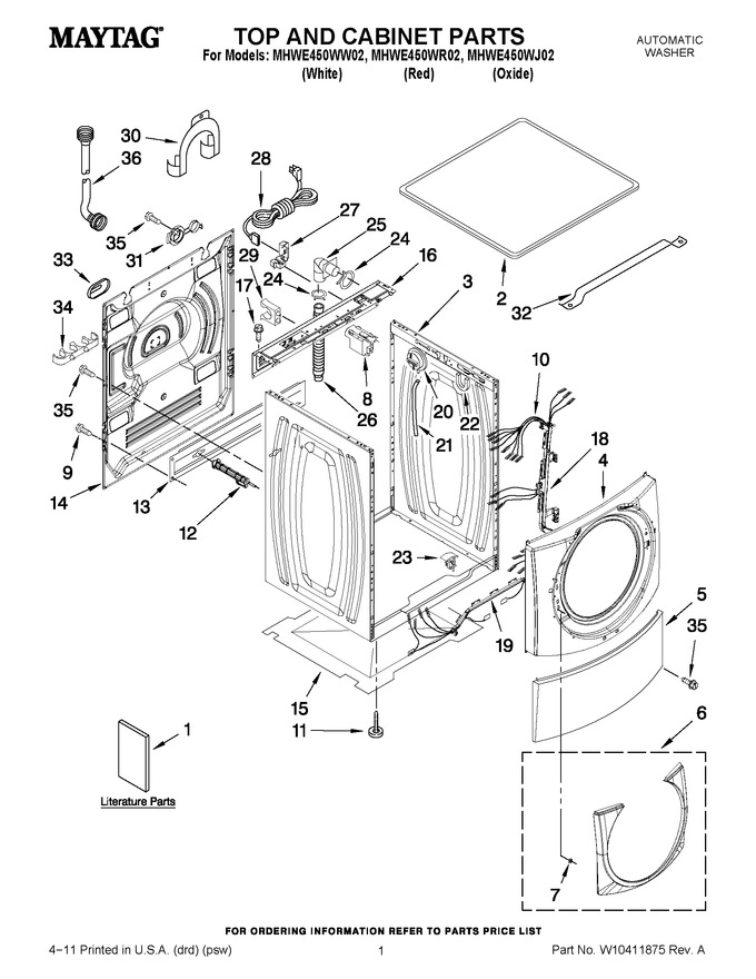 Diagram for MHWE450WW02