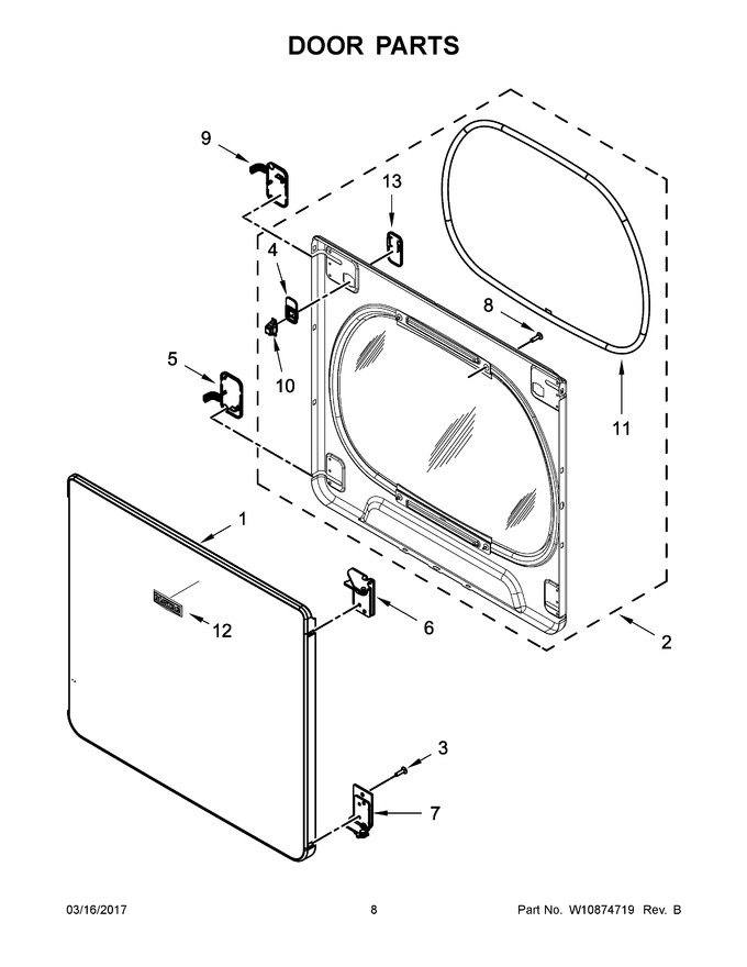 Diagram for YMEDB855DW3
