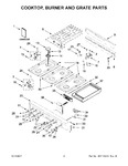 Diagram for 02 - Cooktop, Burner And Grate Parts