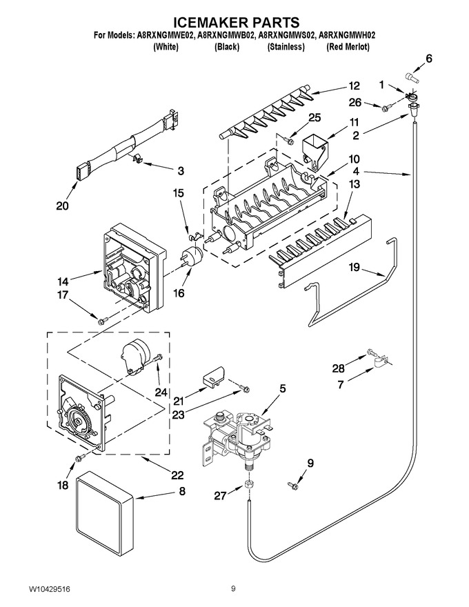 Diagram for A8RXNGMWH02