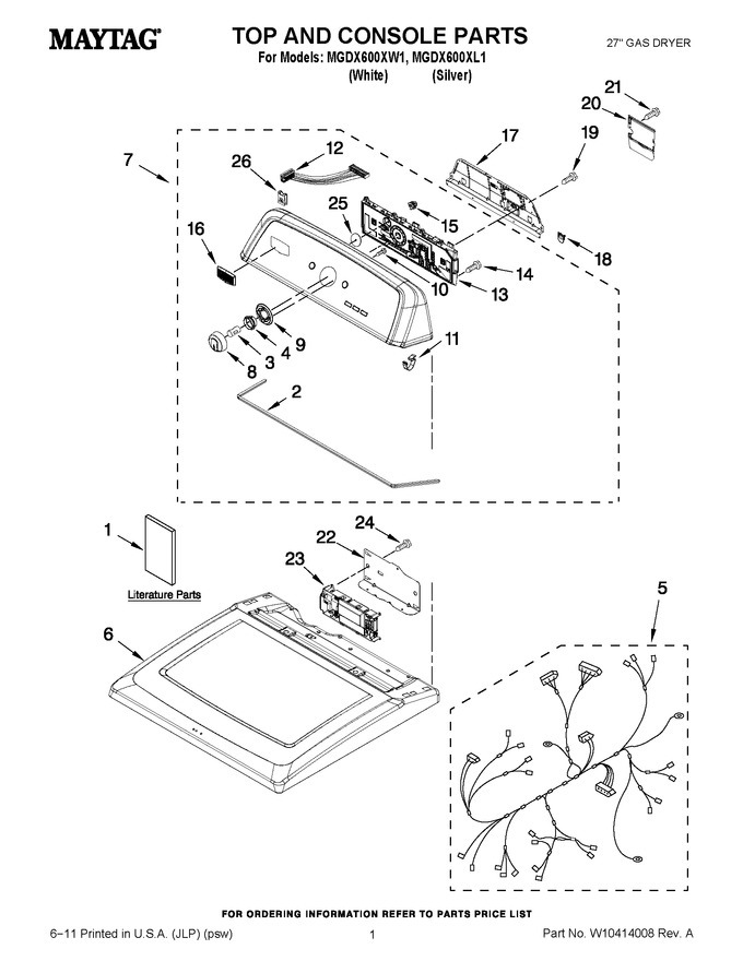 Diagram for MGDX600XW1