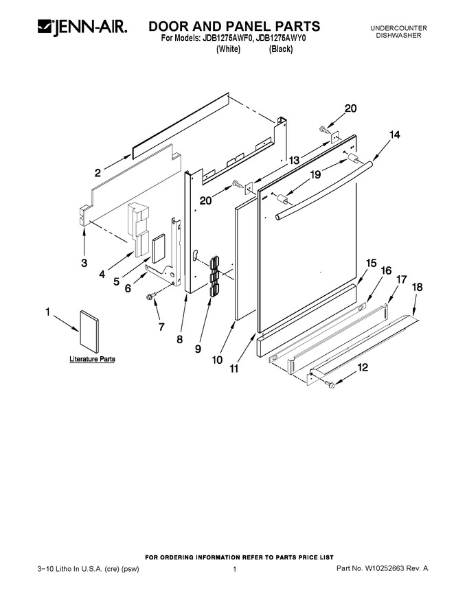 Diagram for JDB1275AWF0