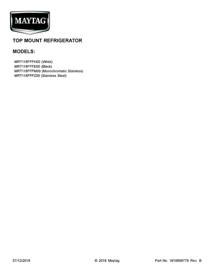 Diagram for MRT118FFFE00