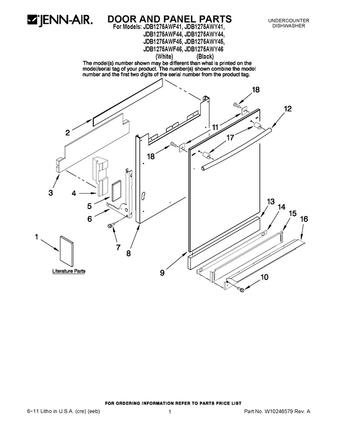Diagram for JDB1275AWF45