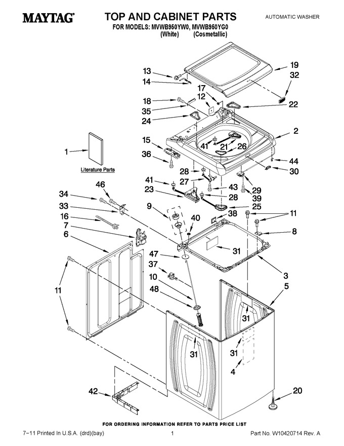 Diagram for MVWB950YW0