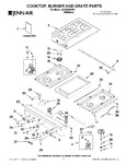 Diagram for 01 - Cooktop, Burner And Grate Parts