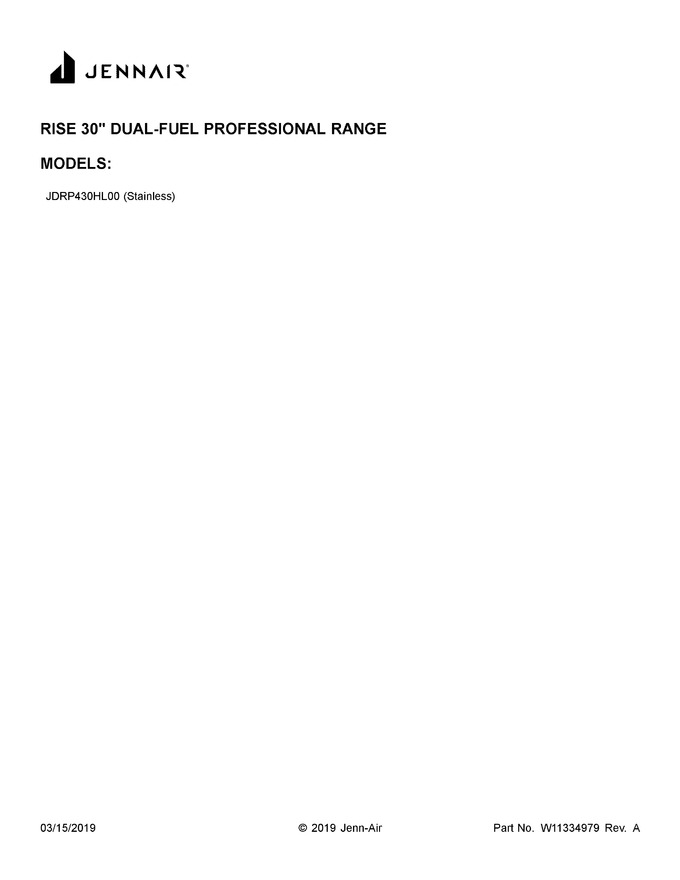 Diagram for JDRP430HL00
