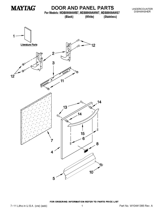 Diagram for MDB8959AWW7