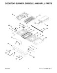 Diagram for 03 - Cooktop, Burner, Griddle, And Grill Parts