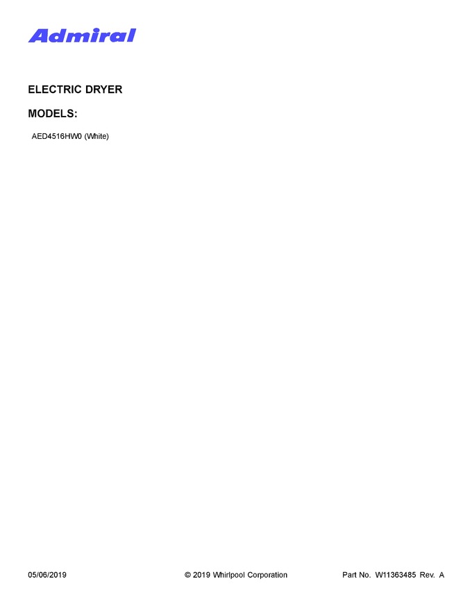 Diagram for AED4516HW0