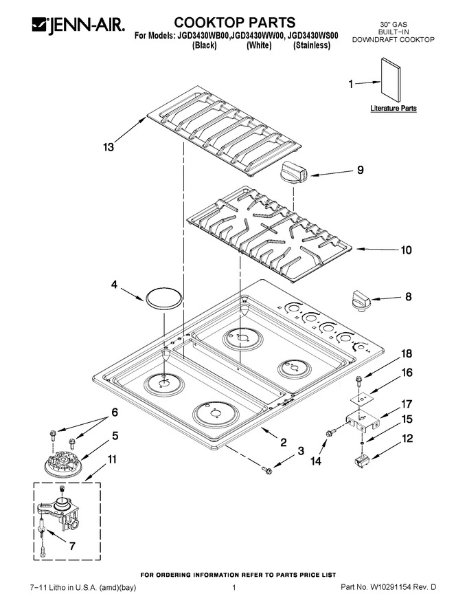 Diagram for JGD3430WS00