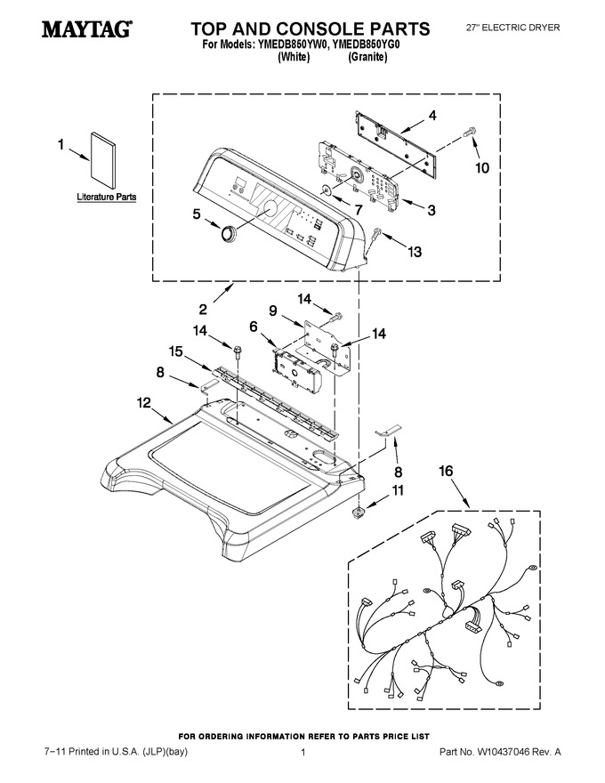 Diagram for YMEDB850YW0