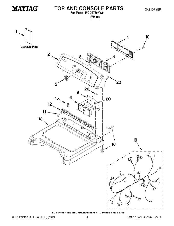 Diagram for MGDB750YW0