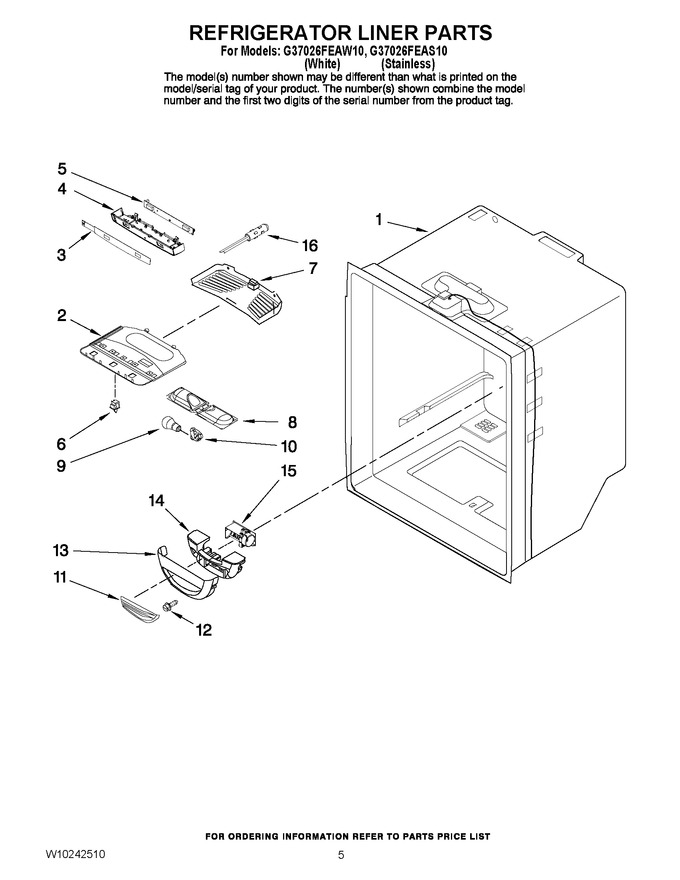 Diagram for G37026FEAW10
