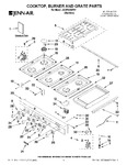 Diagram for 01 - Cooktop, Burner And Grate Parts