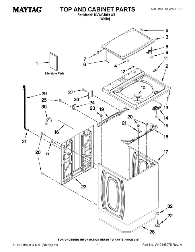 Diagram for MVWC400XW3