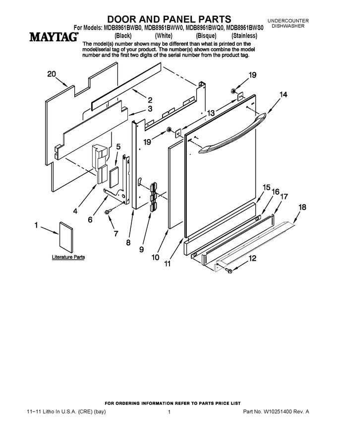 Diagram for MDB8951BWQ0