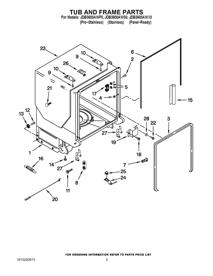 Diagram for JDB3600AWX0