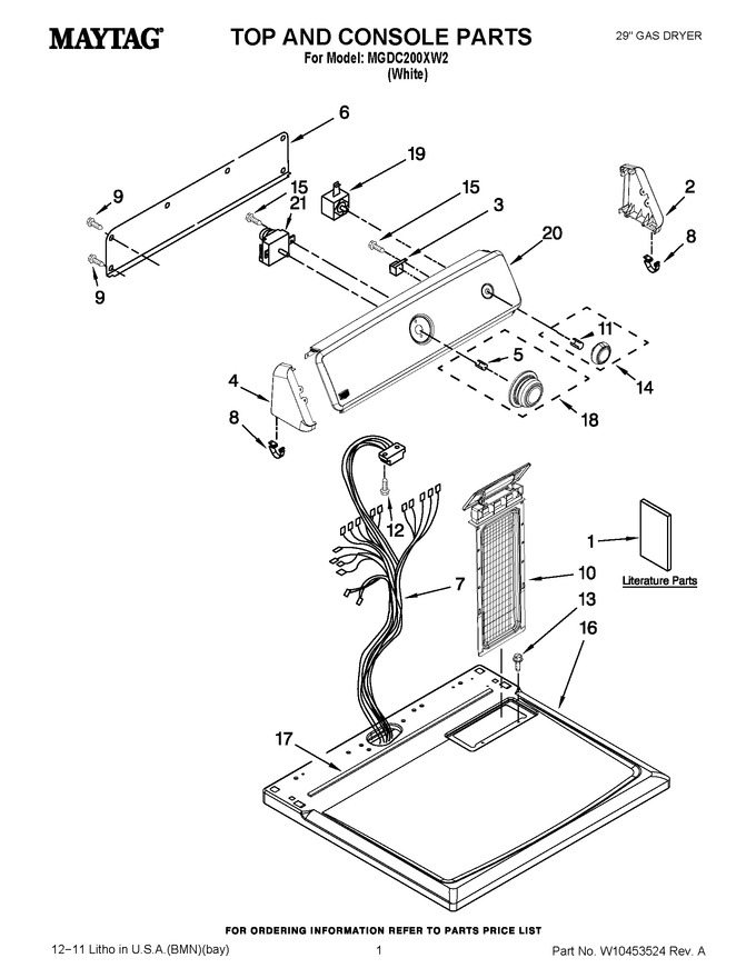 Diagram for MGDC200XW2