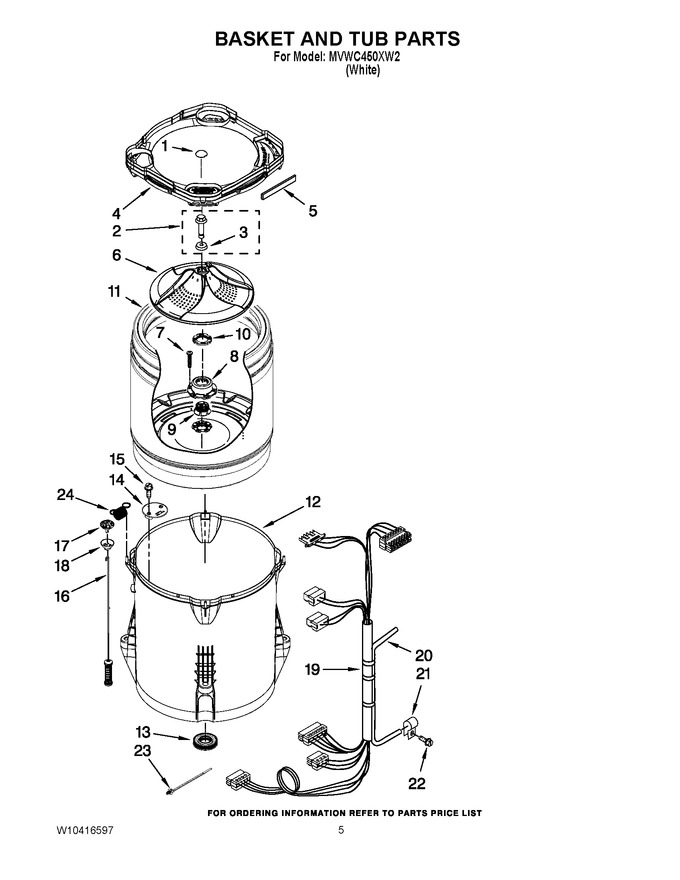 Diagram for MVWC450XW2