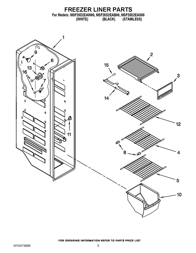 Diagram for MSF25D2EAW00