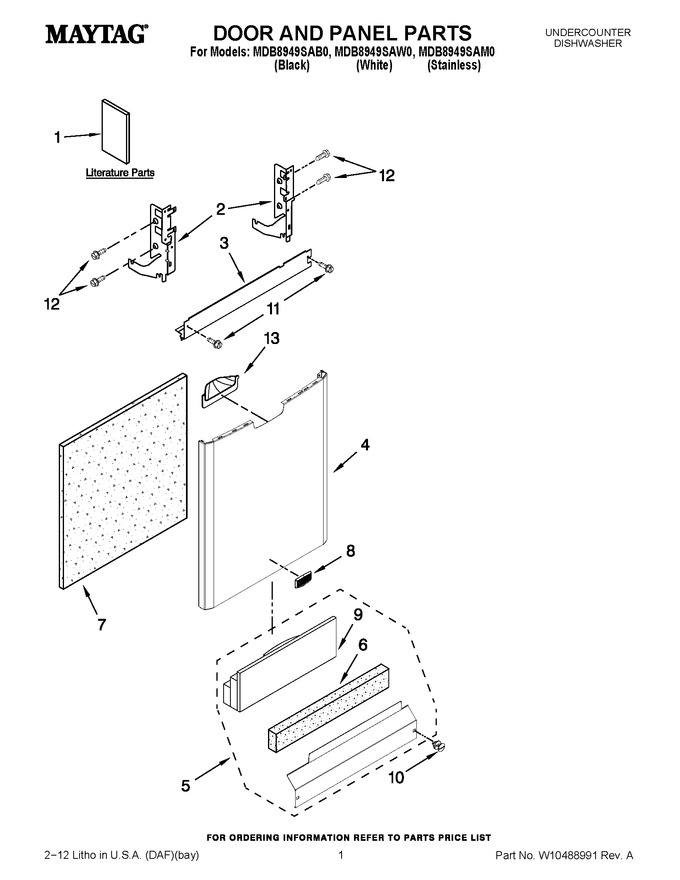 Diagram for MDB8949SAW0
