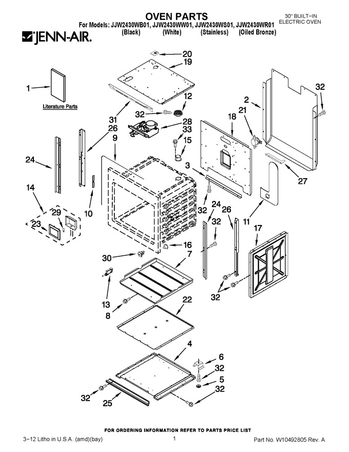 Diagram for JJW2430WS01