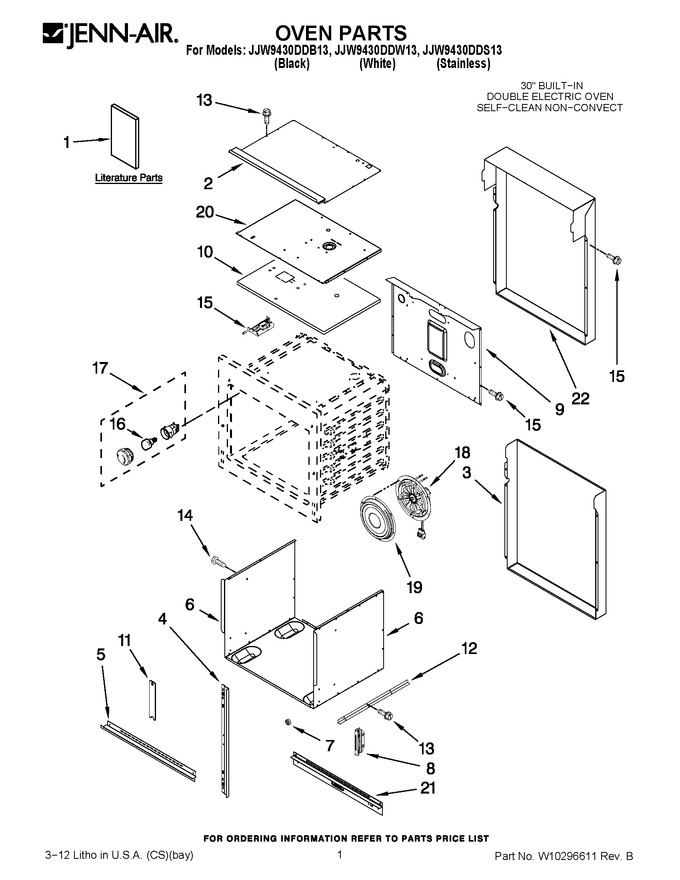 Diagram for JJW9430DDB13