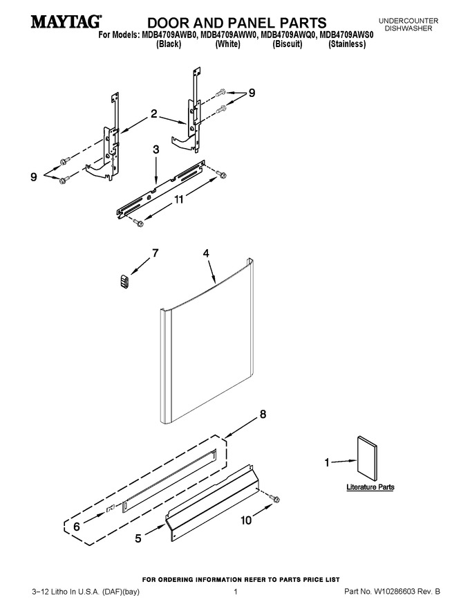 Diagram for MDB4709AWQ0