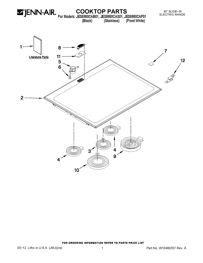Diagram for JES8850CAS01
