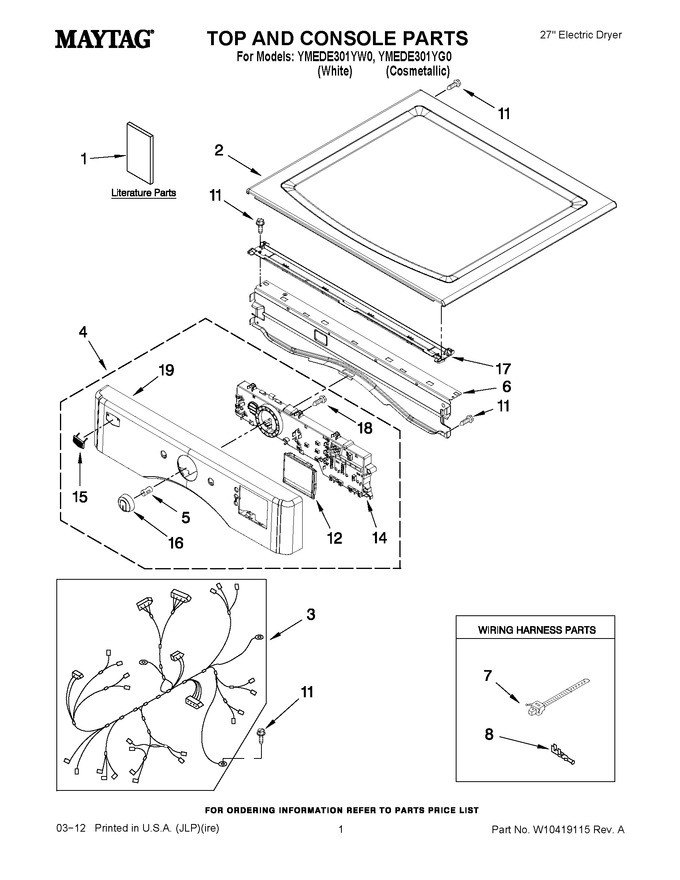 Diagram for YMEDE301YW0