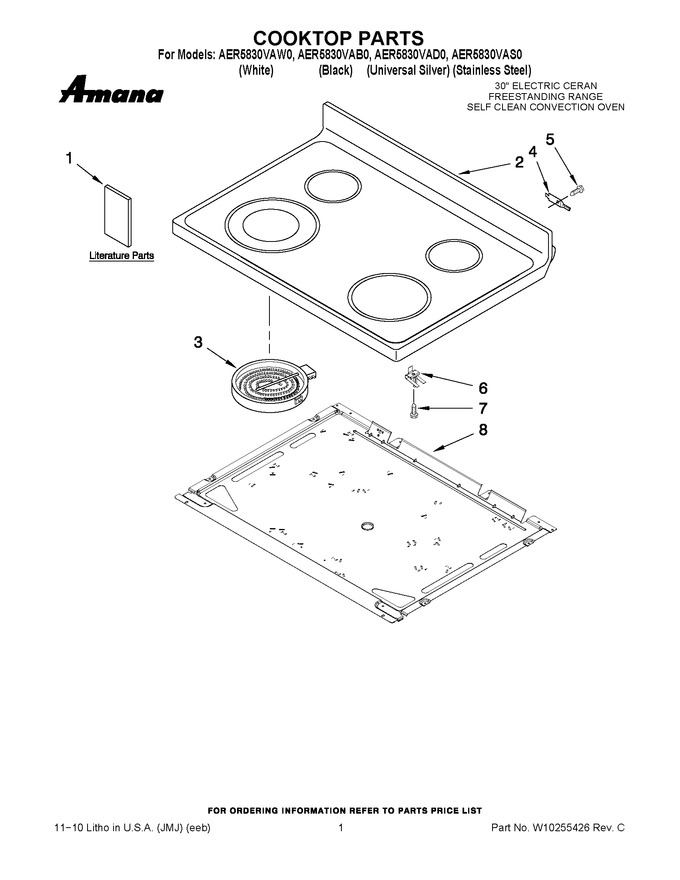 Diagram for AER5830VAW0