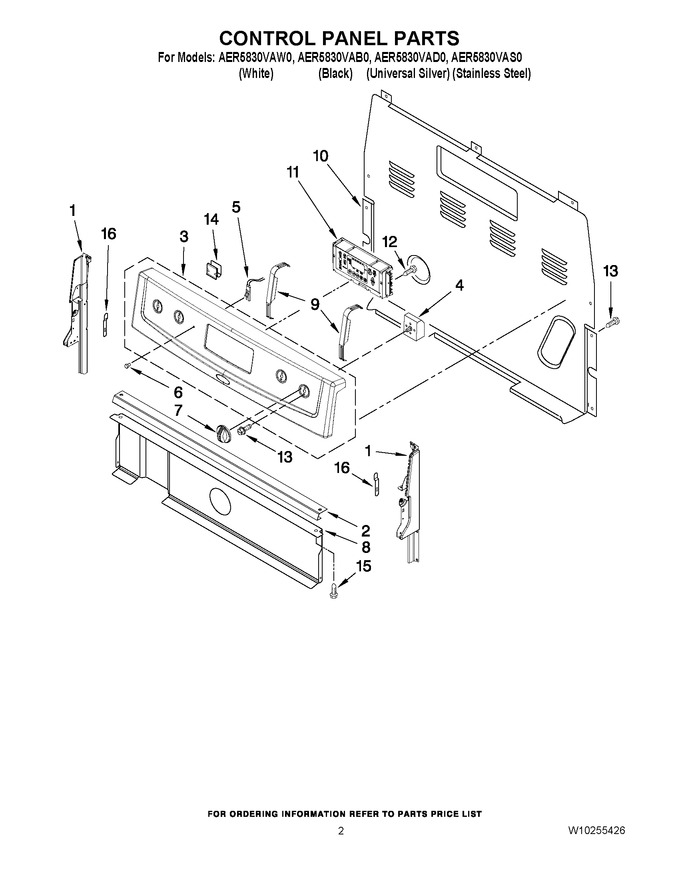 Diagram for AER5830VAW0