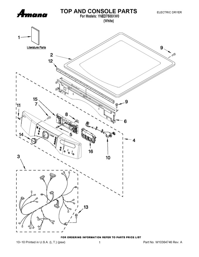 Diagram for YNED7500XW0