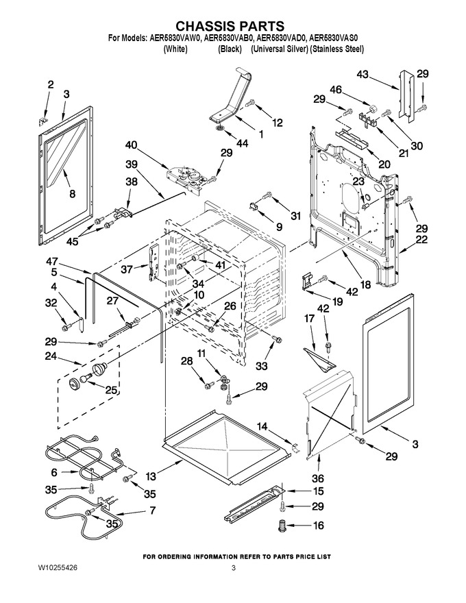 Diagram for AER5830VAW0