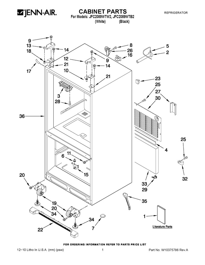 Diagram for JFC2089WTW2