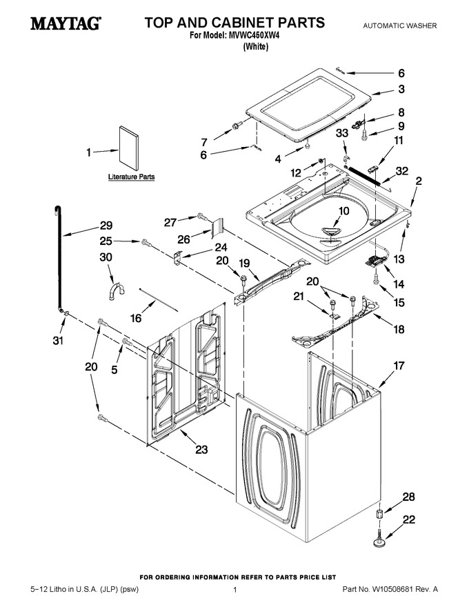 Diagram for MVWC450XW4