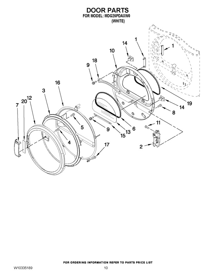 Diagram for MDG25PDAXW0