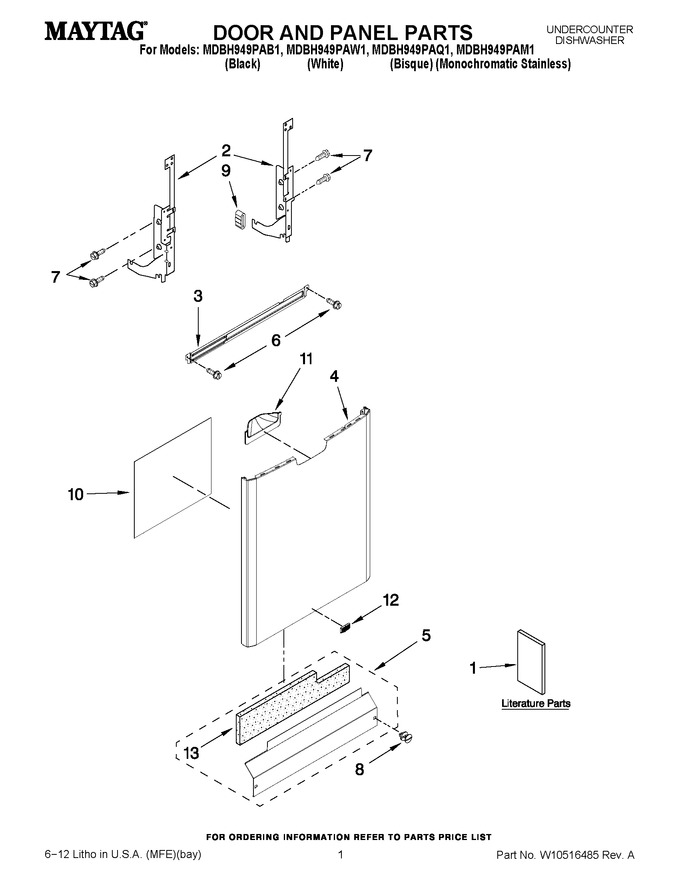 Diagram for MDBH949PAW1