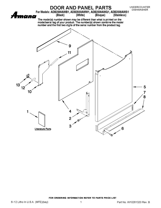 Diagram for ADB2500AWW1