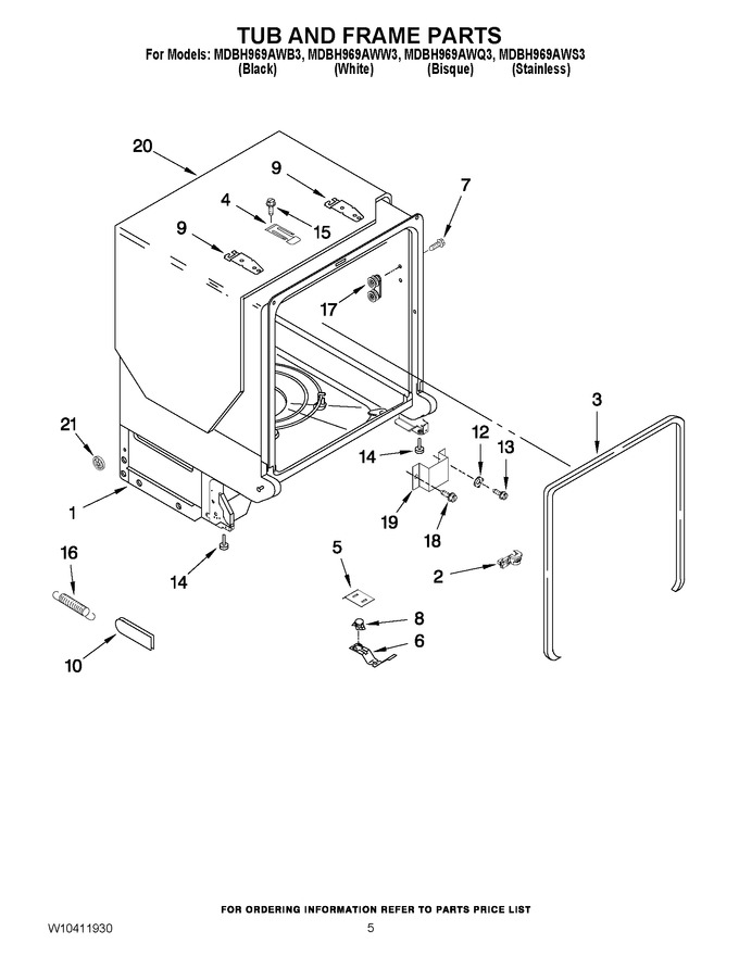 Diagram for MDBH969AWW3