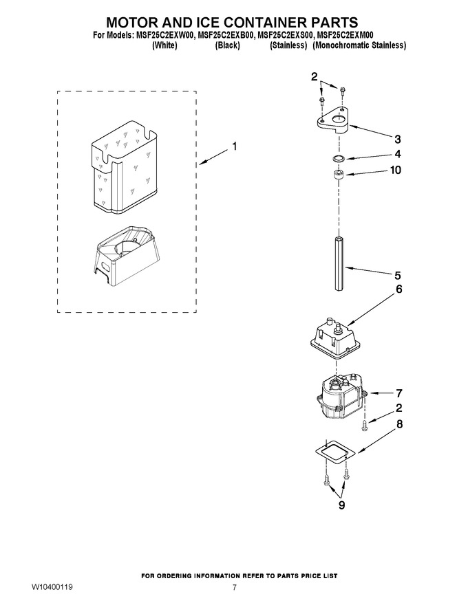 Diagram for MSF25C2EXW00