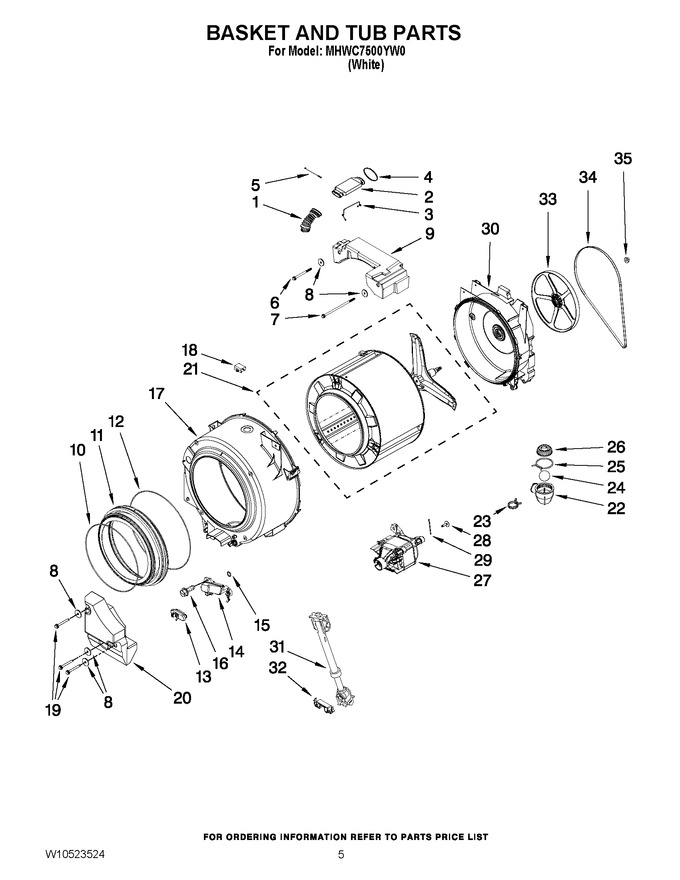 Diagram for MHWC7500YW0