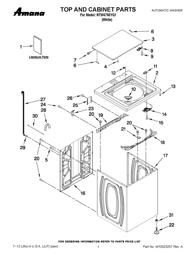 Diagram for NTW4750YQ1