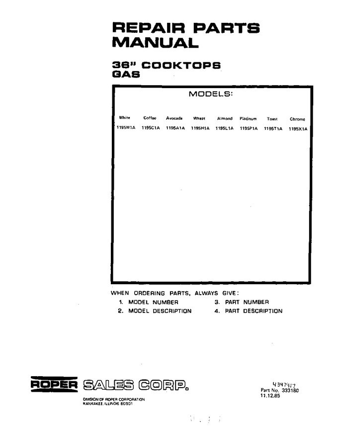 Diagram for 1195W1A