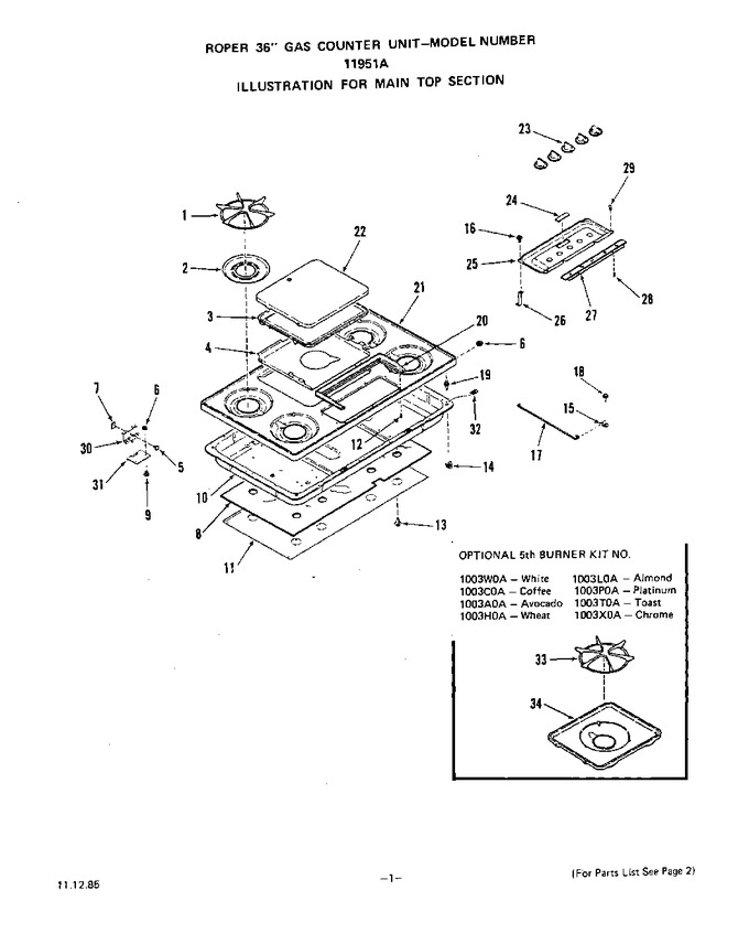 Diagram for 1195W1A