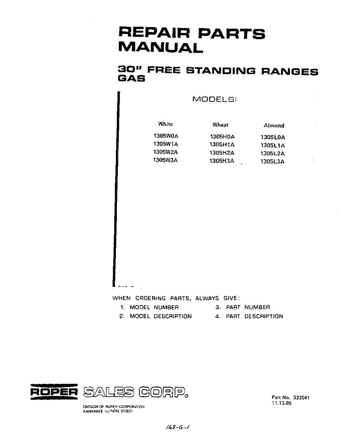 Diagram for 1305W2A