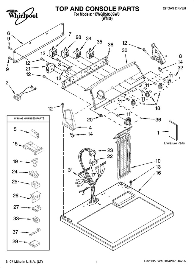 Diagram for 1CWGD5850SW0