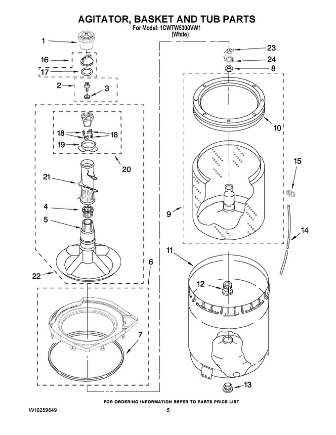 Diagram for 1CWTW5300VW1