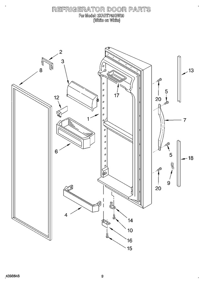 Diagram for 3XART745GW00
